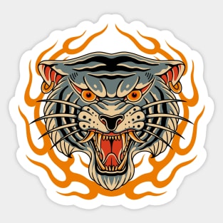 tiger tattoo style Sticker